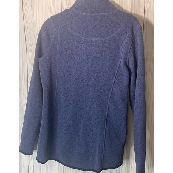 LL Bean Women’s Sz M Polar  Full Zip Fleece Jacket Blue - Picture 6 of 9